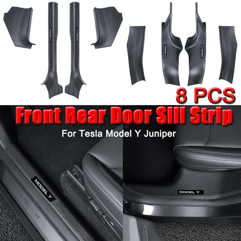 For Tesla ModelY Juniper 2025 8PCS ABS Carbon Fiber Pattern Front Rear Door Sill Protector Threshold Strip Anti-kick Guard Panel
For Tesla ModelY Juniper 2025 8PCS ABS Carbon Fiber Pattern Front Rear Door Sill Protector Threshold Strip Anti-kick Guard Panel