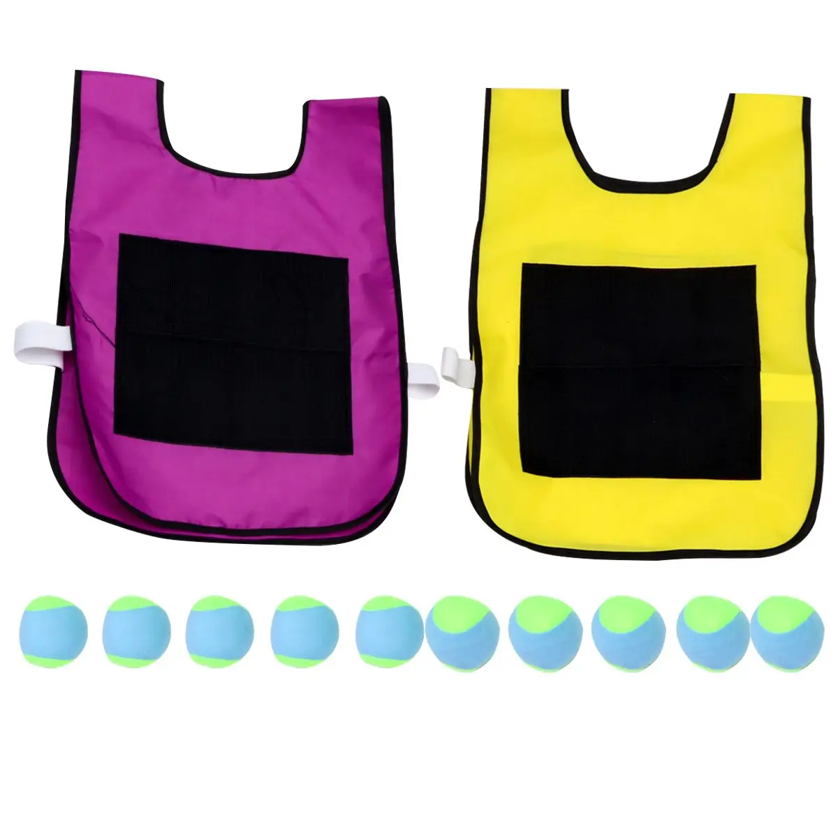 2 Pcs Sticky Ball Vest 10 Soft Balls Polyester Kids Group Game Motor Skills Social Function
2 Pcs Sticky Ball Vest 10 Soft Balls Polyester Kids Group Game Motor Skills Social Function