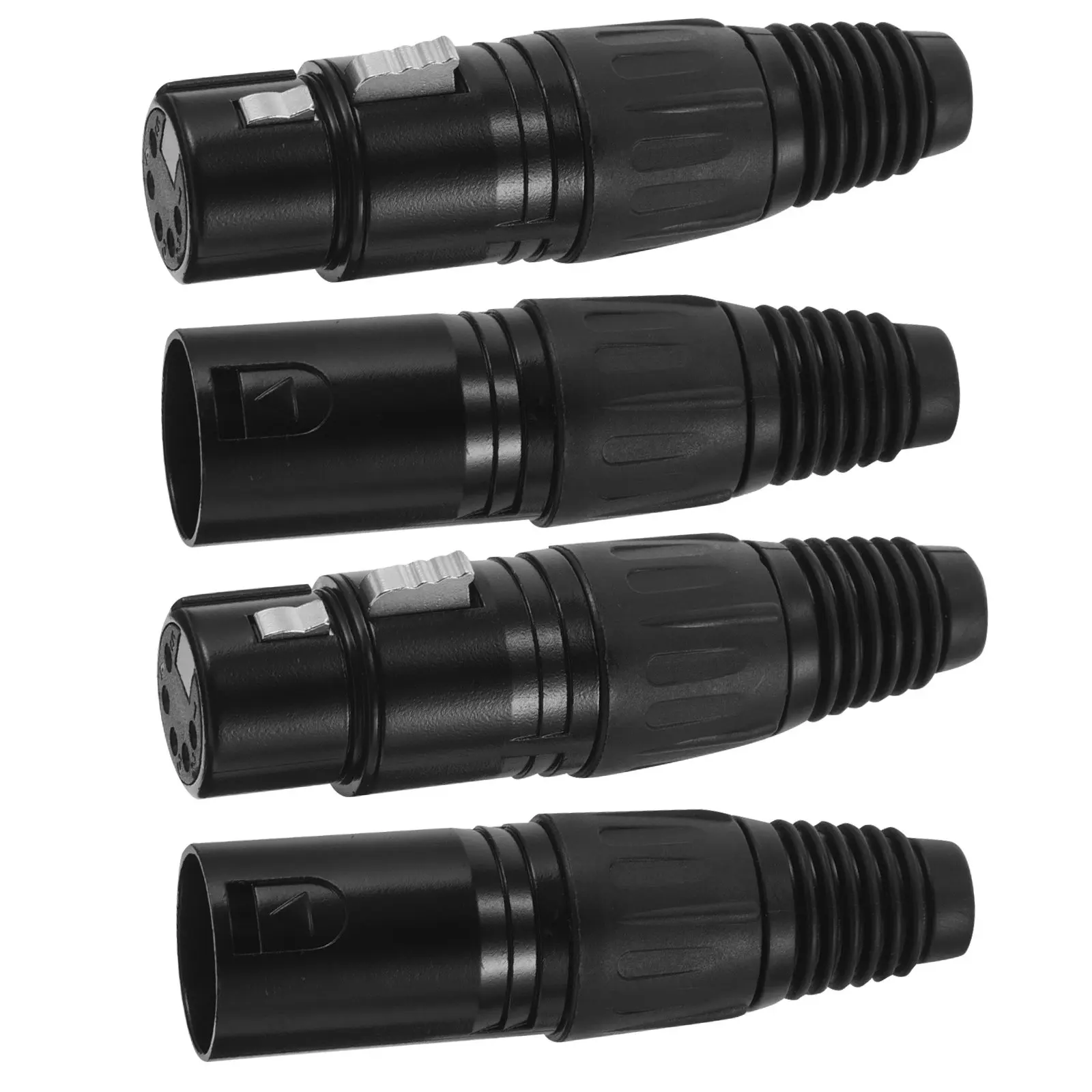 4Pcs 5 Pin Xlr Mic Adapter Male Female Connector Black Audio Microphone Plug Cable Ends Replacement Clear Stable Audio
4Pcs 5 Pin Xlr Mic Adapter Male Female Connector Black Audio Microphone Plug Cable Ends Replacement Clear Stable Audio
