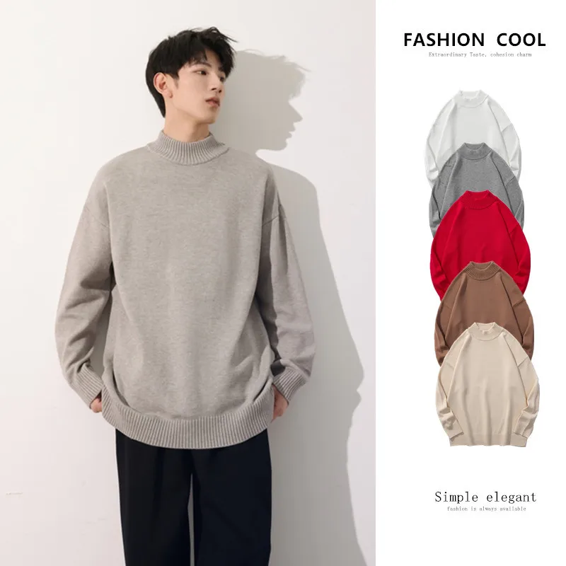2024 Autumn Winter Menswear Men's Half High Neck Solid Color Comfortable Pullover Sweater New Base Simple Long Sleeved Top A13
2024 Autumn Winter Menswear Men's Half High Neck Solid Color Comfortable Pullover Sweater New Base Simple Long Sleeved Top A13
