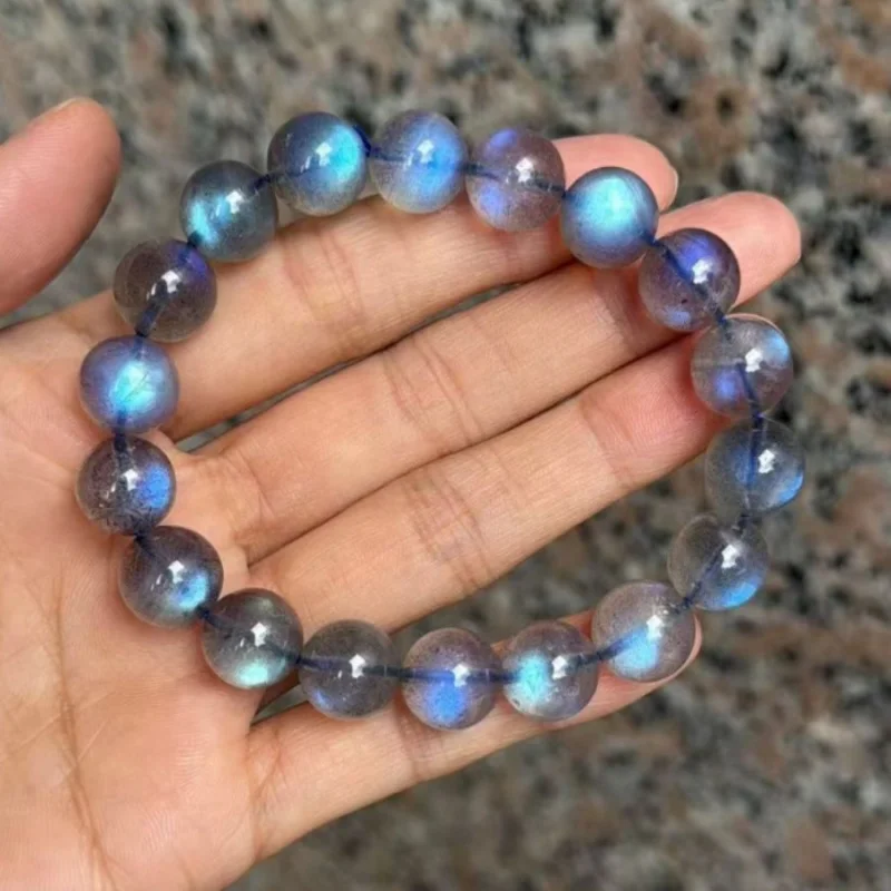 Black Labradorite Buddha Strong Blue Light Bulb Flashing Round Bead Bracelet
Black Labradorite Buddha Strong Blue Light Bulb Flashing Round Bead Bracelet