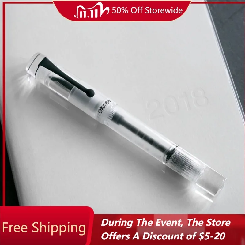 OPUS 88 KOLORO Transparent Resin Fountain Pen German WIN F/M/B Nib Ink Pen Drop-in Clear Luxury Calligraphy Pen Stationery Gift
OPUS 88 KOLORO Transparent Resin Fountain Pen German WIN F/M/B Nib Ink Pen Drop-in Clear Luxury Calligraphy Pen Stationery Gift
