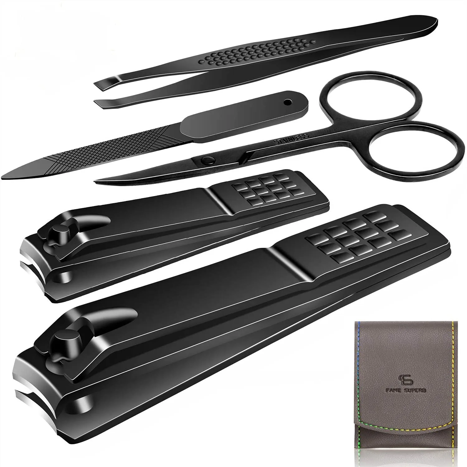 Manicure Pedicure Kit Nail Clippers Set for Men Women, Stainless Steel Grooming Tools with Travel Case
Manicure Pedicure Kit Nail Clippers Set for Men Women, Stainless Steel Grooming Tools with Travel Case