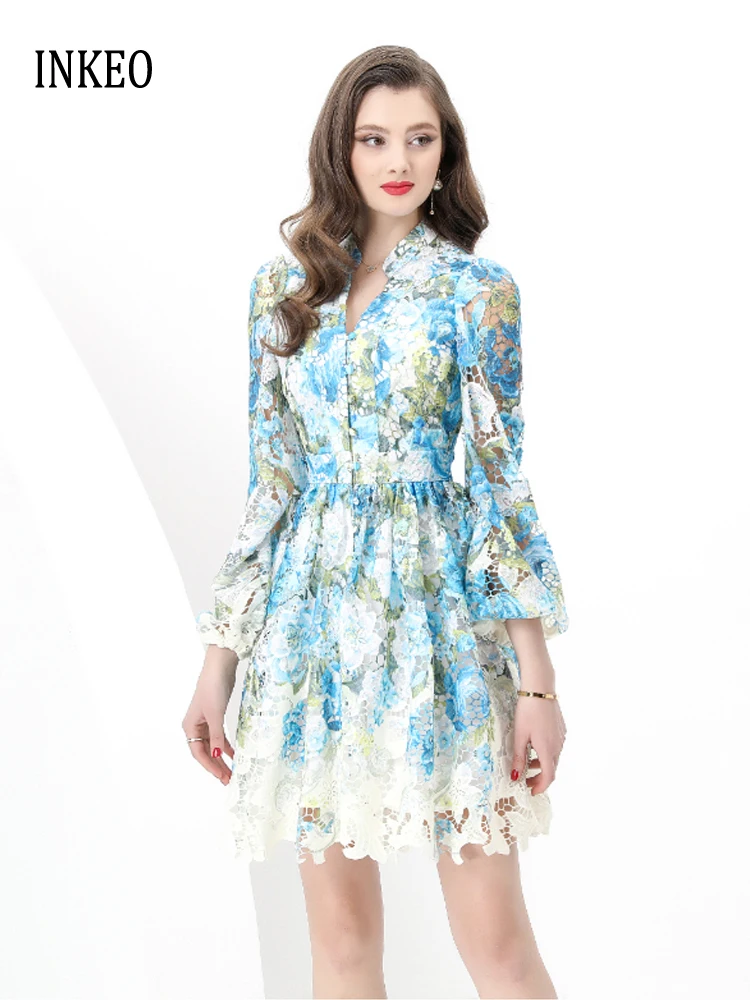 Vintage Women Floral print shirt dress 2025 Summer V-neck Lace Mini dresses Ladies Hollow out Beach Vestidos INKEO 5D152
Vintage Women Floral print shirt dress 2025 Summer V-neck Lace Mini dresses Ladies Hollow out Beach Vestidos INKEO 5D152