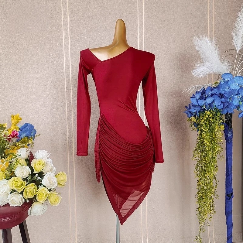 Повседневное платье для латинских танцев, платье с длинными рукавами, осенне-зимнее танцевальное платье, винно-красный кофейный ADL201
Повседневное платье для латинских танцев, платье с длинными рукавами, осенне-зимнее танцевальное платье, винно-красный кофейный ADL201