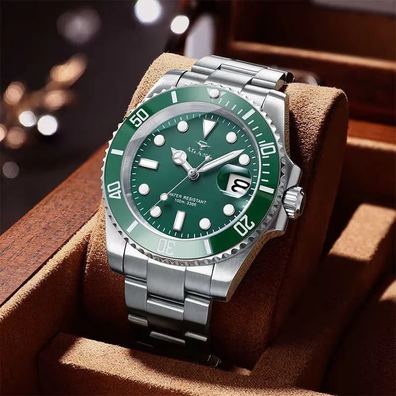 AILANG Watch For Men New Mechanical Wristwatch Green Stainless Steel Bezel Diving 50m Luminous 42mm Automatic Date Men's Watch
AILANG Watch For Men New Mechanical Wristwatch Green Stainless Steel Bezel Diving 50m Luminous 42mm Automatic Date Men's Watch