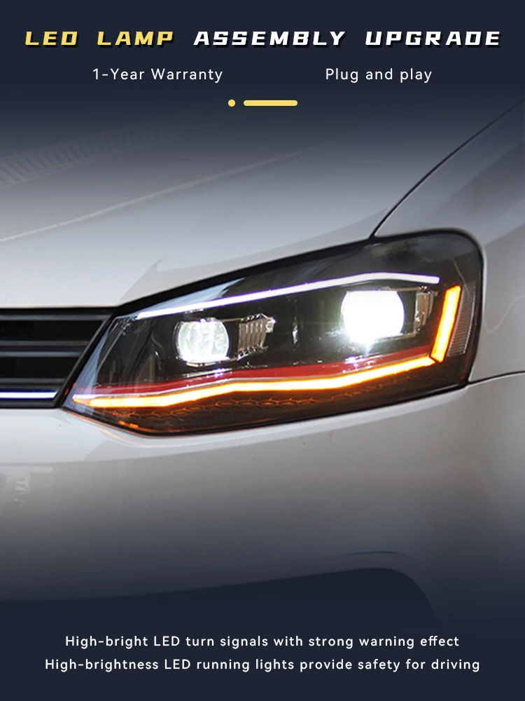 Фары для Volkswagen VW Polo 2011-2018, модифицированные фары DRL для проектора, поворотный сигнал, ксеноновая светодиодная лампа, автомобильные инструменты, аксессуары
Фары для Volkswagen VW Polo 2011-2018, модифицированные фары DRL для проектора, поворотный сигнал, ксеноновая светодиодная лампа, автомобильные инструменты, аксессуары
