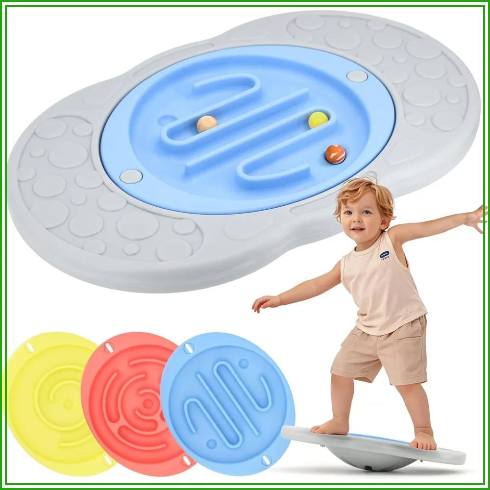 Balance Board Maze with 3 Balls, 3 Replacement Labyrinth Boards, Sensory Training, Ages 3+, Max Load 140 Lbs
Balance Board Maze with 3 Balls, 3 Replacement Labyrinth Boards, Sensory Training, Ages 3+, Max Load 140 Lbs
