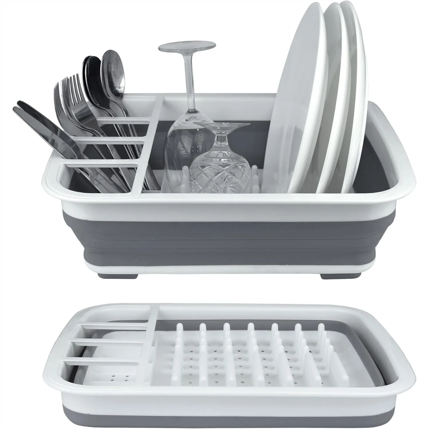 Plastic Collapsible Dish Drying Rack With Foldable Dinnerware Drainer Organizer For Kitchen Storage
Plastic Collapsible Dish Drying Rack With Foldable Dinnerware Drainer Organizer For Kitchen Storage