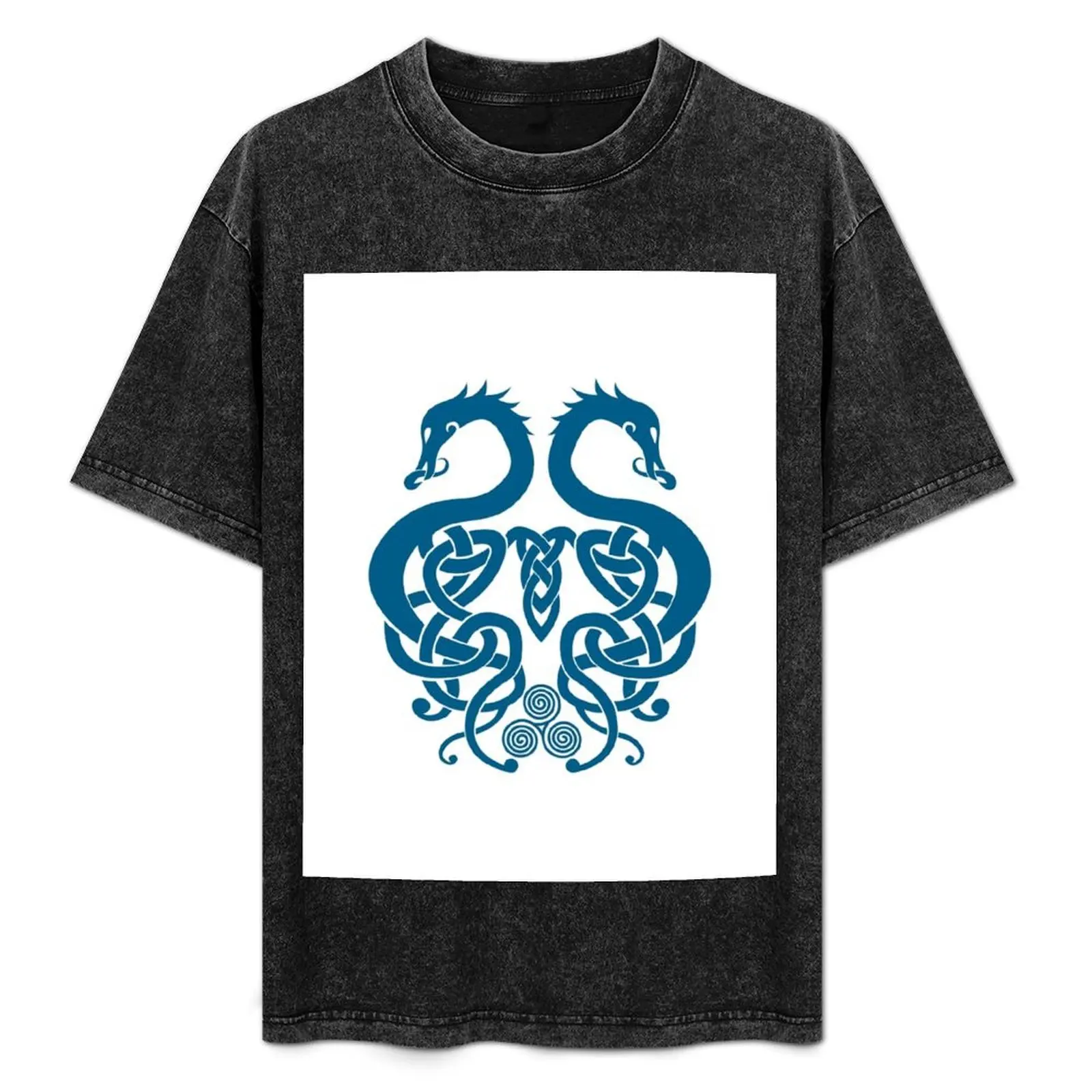 Merged Norse Dragons T-Shirt Large Size Basic Casual T-Shirt
Merged Norse Dragons T-Shirt Large Size Basic Casual T-Shirt