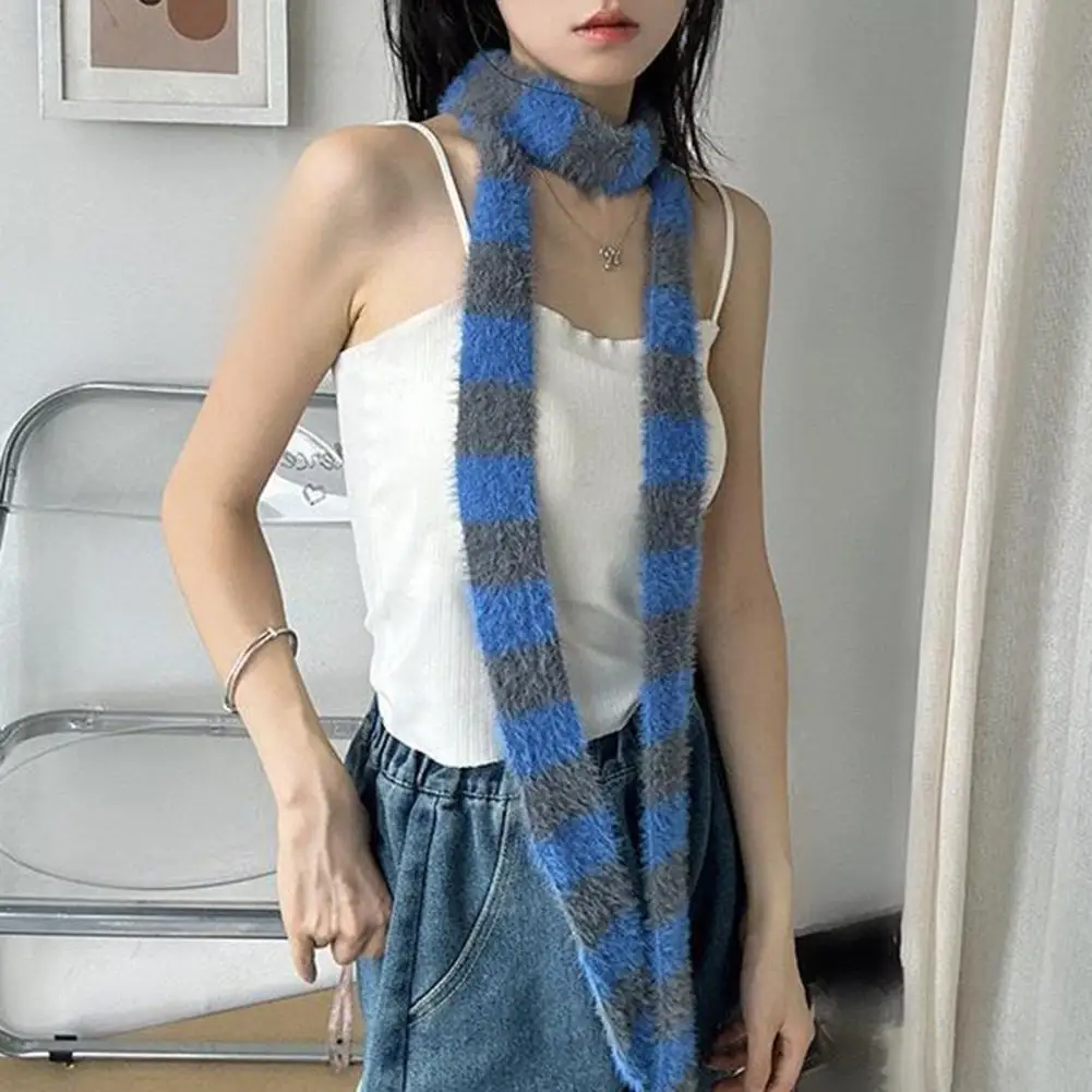 Long Retro Scarf Retro Style Striped Color Block Long Scarf Thickened Imitation Mink Fur Warm Thin Scarf Women's Fashion
Long Retro Scarf Retro Style Striped Color Block Long Scarf Thickened Imitation Mink Fur Warm Thin Scarf Women's Fashion