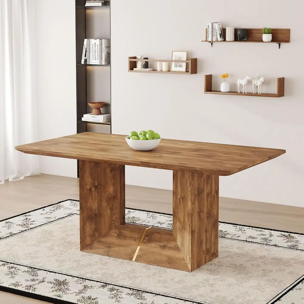 63 Sturdy Dining Table with U-Base, Ideal for 4-6 People, Easy Assembly for Home & Restaurant Use
63 Sturdy Dining Table with U-Base, Ideal for 4-6 People, Easy Assembly for Home & Restaurant Use