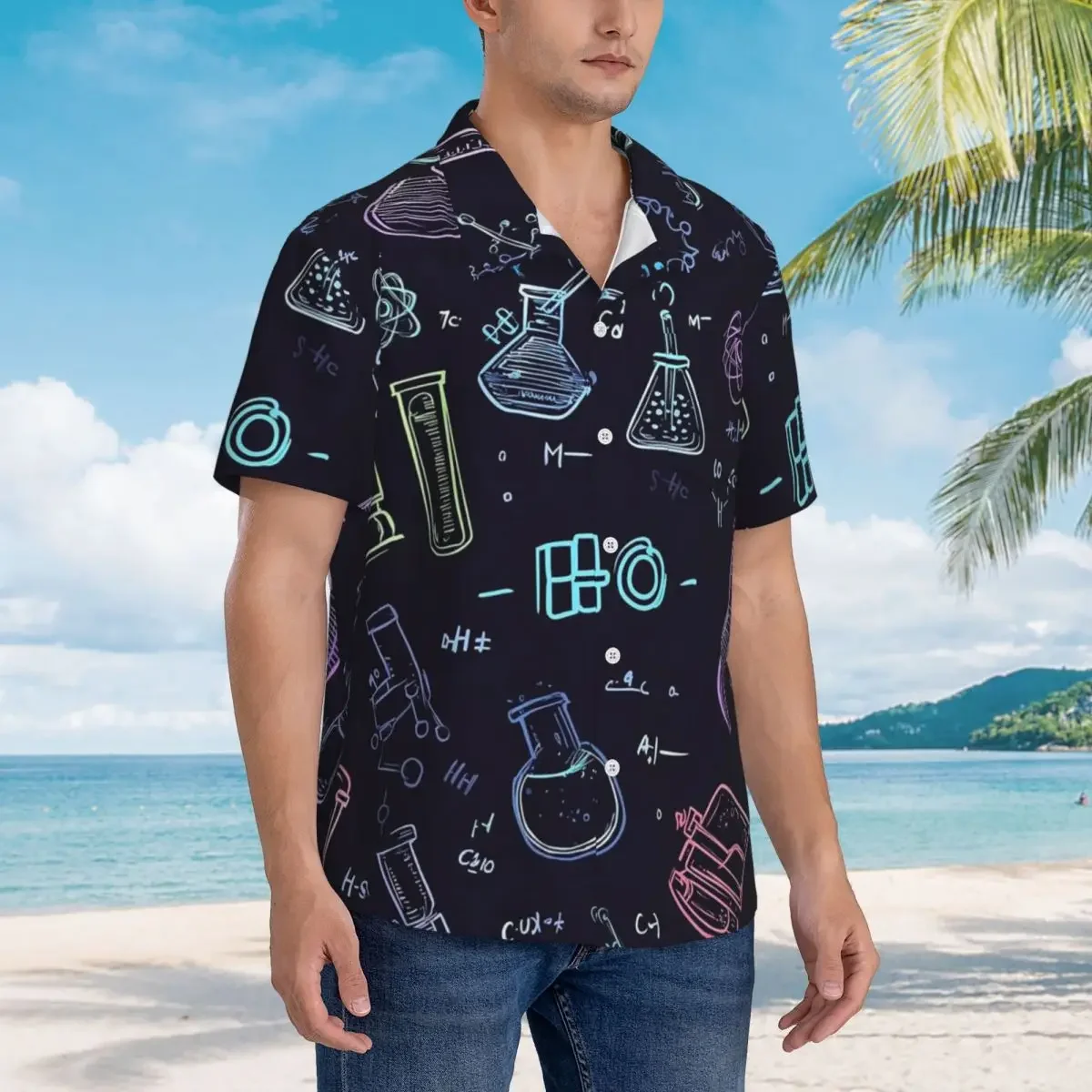 Scientific Experiment Element Style Hawaiian Shirts Casual Men Short Sleeve Shirt for Summer Beach Men's Button Tops
Scientific Experiment Element Style Hawaiian Shirts Casual Men Short Sleeve Shirt for Summer Beach Men's Button Tops