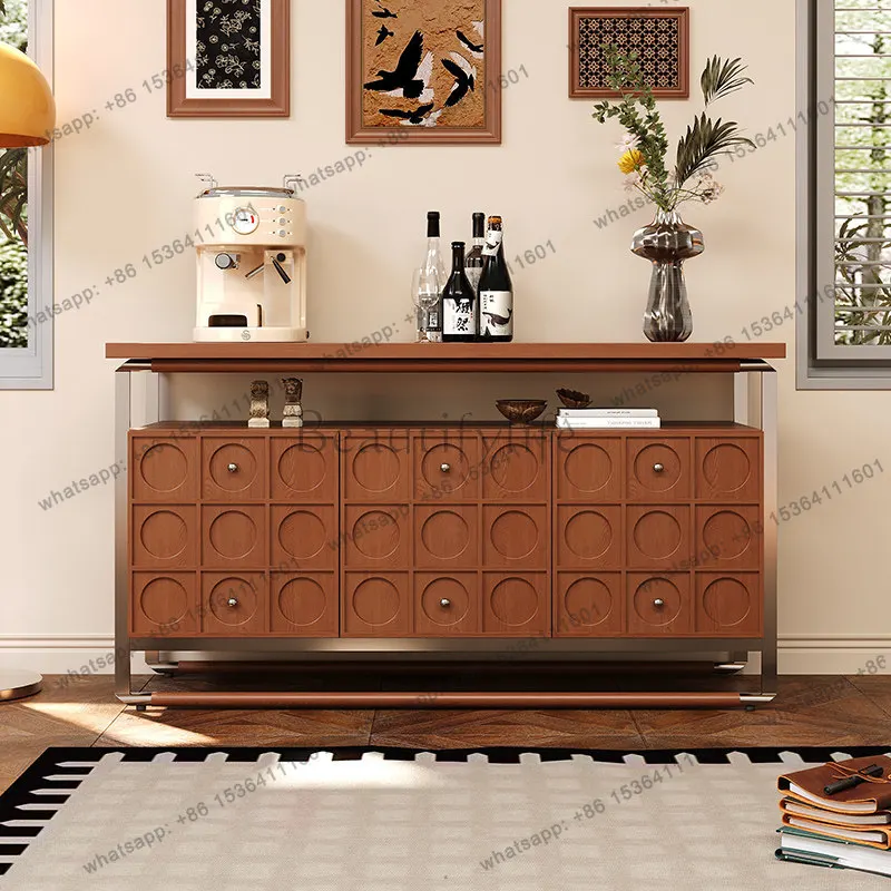 Medieval style entrance cabinet French retro cherry wood annual ring against the wall integrated high-end solid wood cabinet
Medieval style entrance cabinet French retro cherry wood annual ring against the wall integrated high-end solid wood cabinet