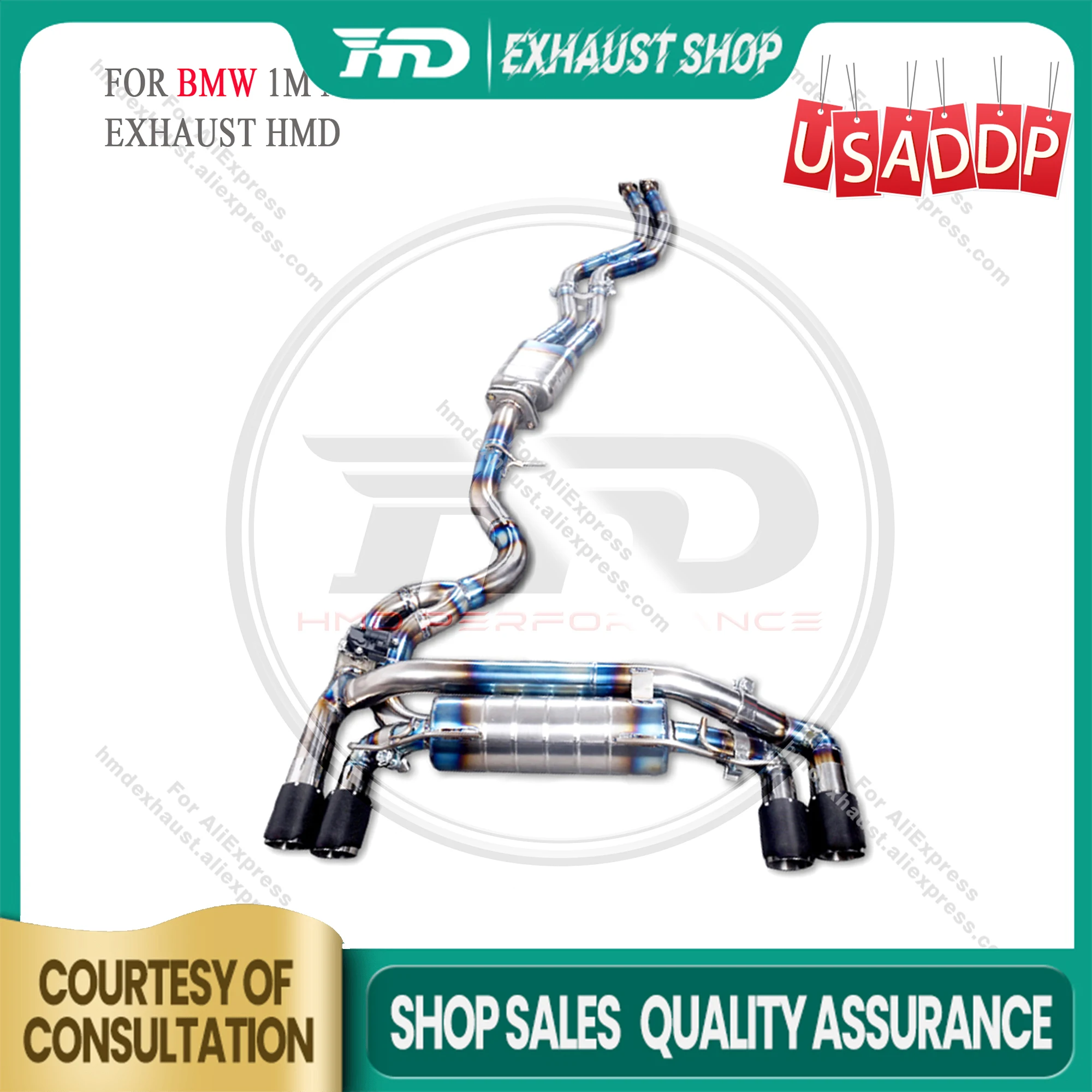 High Quality Catback For BMW 1M N54 E82 Titanium alloy Exhaust System Electronic Valve Muffler Tips Non-destructive HMD
High Quality Catback For BMW 1M N54 E82 Titanium alloy Exhaust System Electronic Valve Muffler Tips Non-destructive HMD