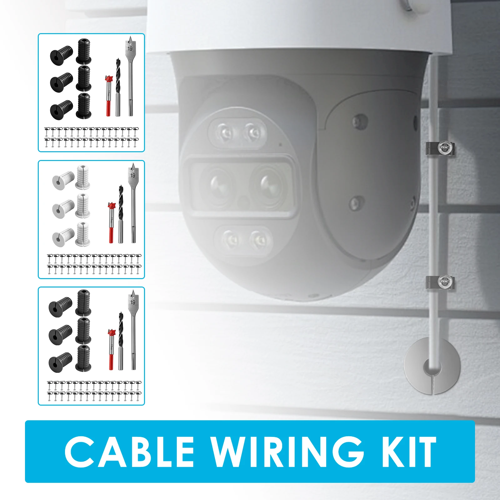39Pcs Cable Routing Kit Cable Installation Kit Mounting Accessories Including 6 Grommet 3 Drill Bit and 30 Wall Clamp for Wall
39Pcs Cable Routing Kit Cable Installation Kit Mounting Accessories Including 6 Grommet 3 Drill Bit and 30 Wall Clamp for Wall