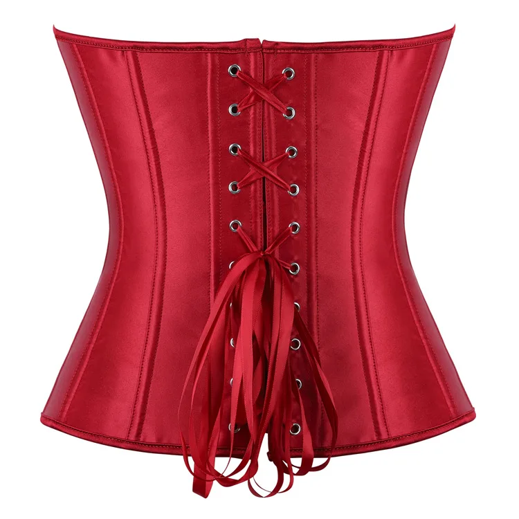 Corsé por encima del busto para mujer, Top de satén blanco y negro, corpiño sencillo y elegante, faja gótica con cremallera en la cintura, ropa moldeadora Sexy Corsé por encima del busto para mujer, Top de satén blanco y negro, corpiño sencillo y elegante, faja gótica con cremallera en la cintura, ropa moldeadora Sexy