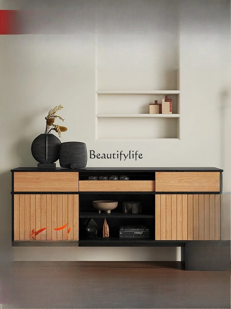 04Italian minimalist side cabinet Nordic modern retro living room wall solid wood locker
04Italian minimalist side cabinet Nordic modern retro living room wall solid wood locker