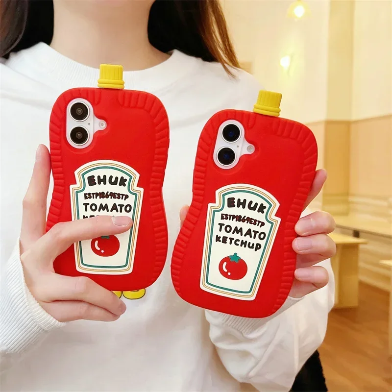Funny 3D Cartoon Ketchup Phone Case For iPhone 16 15 14 13 12 Pro Max Tomato Soft Silicone Cover
Funny 3D Cartoon Ketchup Phone Case For iPhone 16 15 14 13 12 Pro Max Tomato Soft Silicone Cover