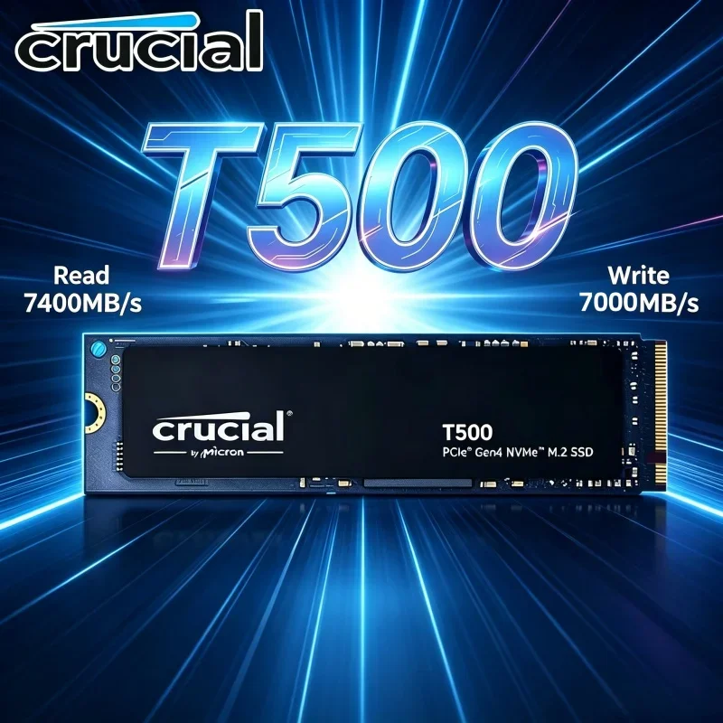 Premium Crucial T500 1TB PCIe4 NVMe M.2 2280 SSD 7300MB/s CT1000T500SSD8 Large Capacity Gaming Storage for PC PS5
Premium Crucial T500 1TB PCIe4 NVMe M.2 2280 SSD 7300MB/s CT1000T500SSD8 Large Capacity Gaming Storage for PC PS5