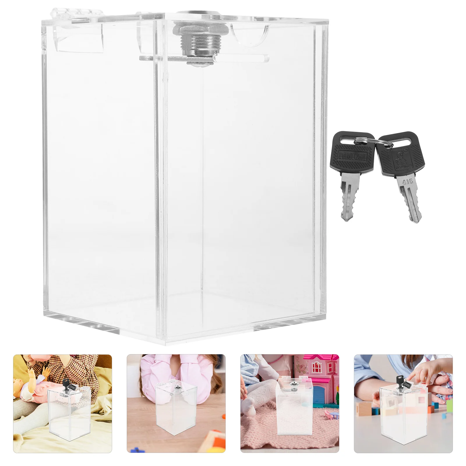 Transparent Acrylic Money Box Office Mailbox Savings Girls Piggy Bank Donation Boxes for Fundraising Holder
Transparent Acrylic Money Box Office Mailbox Savings Girls Piggy Bank Donation Boxes for Fundraising Holder