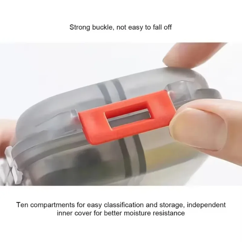 Convenient Travel Pill Organizer Dispenser Portable Pocket Pharmacy Medicine Box Small Case 10 Grids Storage Vitamin Fish Oil
Convenient Travel Pill Organizer Dispenser Portable Pocket Pharmacy Medicine Box Small Case 10 Grids Storage Vitamin Fish Oil