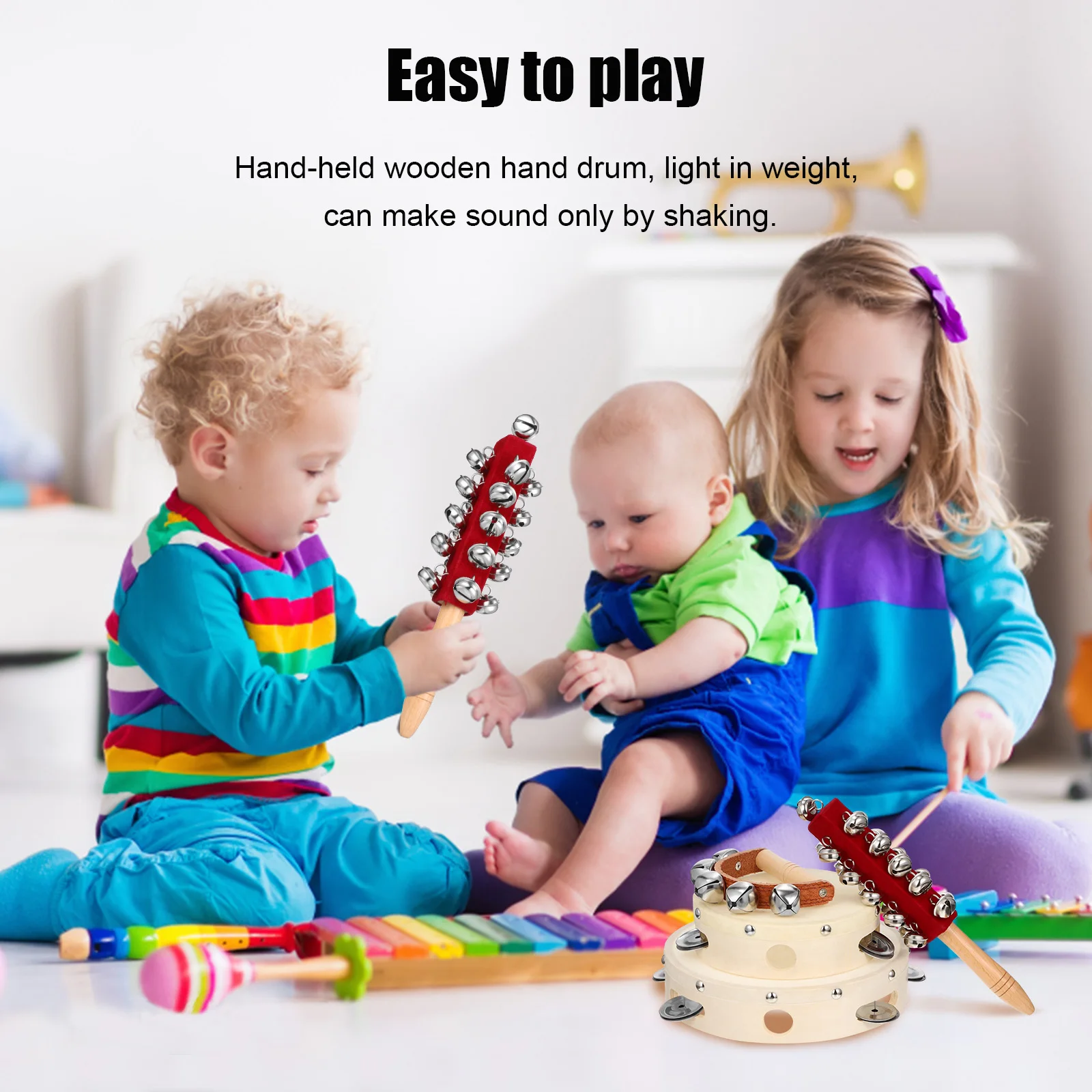 Percussion Instrument Set Baby Musical Instruments Hand Tambourine Toys Kids Child
Percussion Instrument Set Baby Musical Instruments Hand Tambourine Toys Kids Child