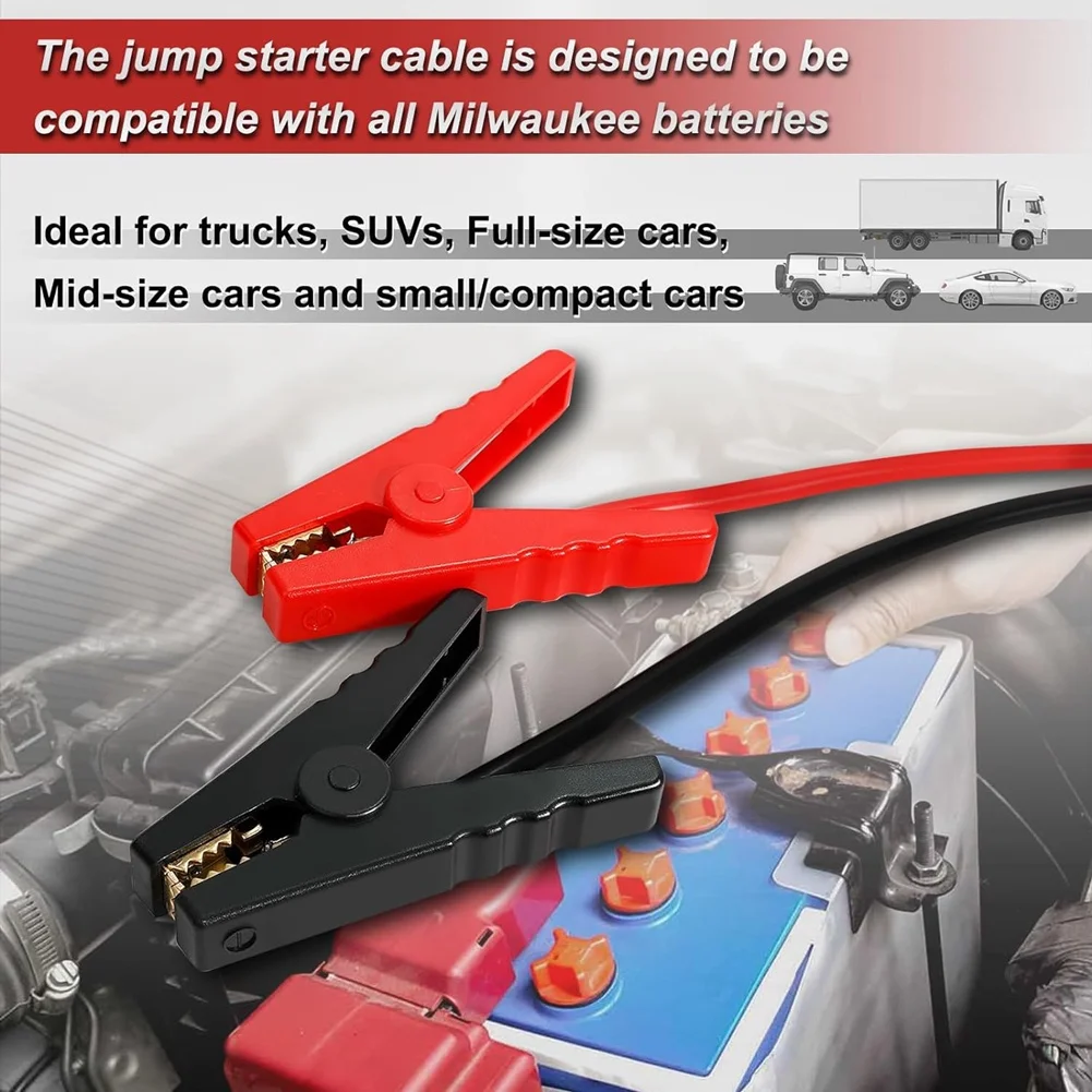 AT02-Jumper Cable Clamps For M18 18V Battery Jumper Starter,8AWG Portable Battery Jumper Starter For Power Tool
AT02-Jumper Cable Clamps For M18 18V Battery Jumper Starter,8AWG Portable Battery Jumper Starter For Power Tool