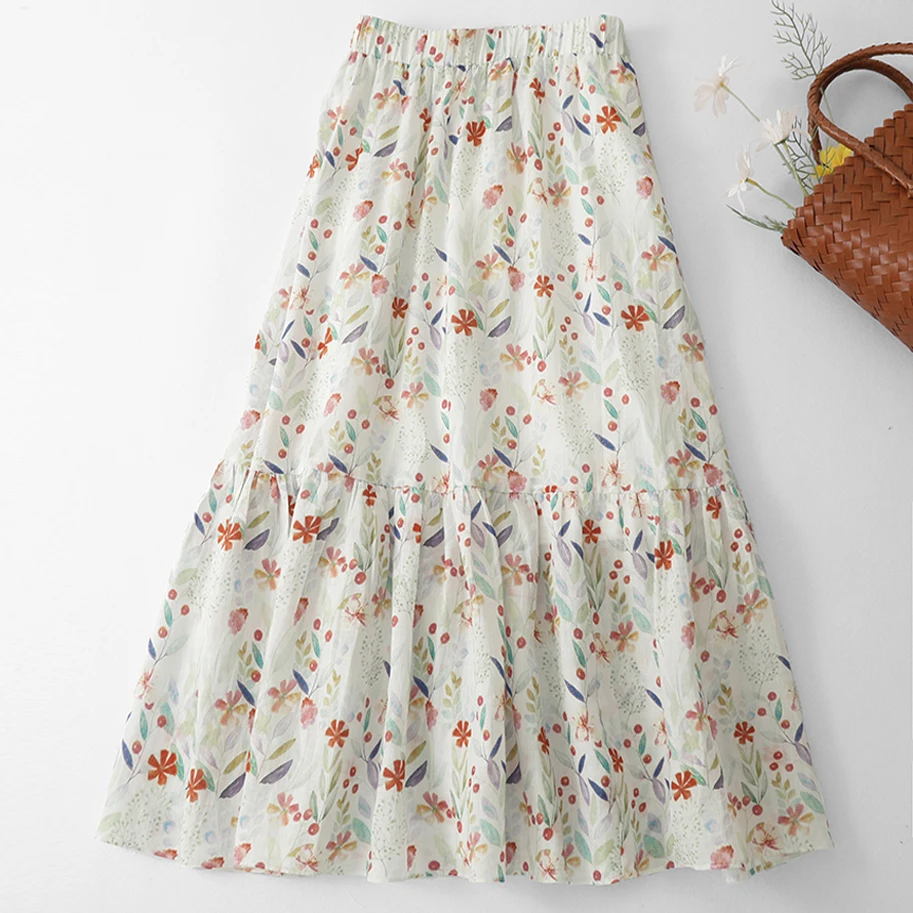 Floral Print Half Skirt Large Size Artistic Double Layer Natural Yeo Wash Fish Tail Slimming Summer Cotton Casual Skirt
Floral Print Half Skirt Large Size Artistic Double Layer Natural Yeo Wash Fish Tail Slimming Summer Cotton Casual Skirt