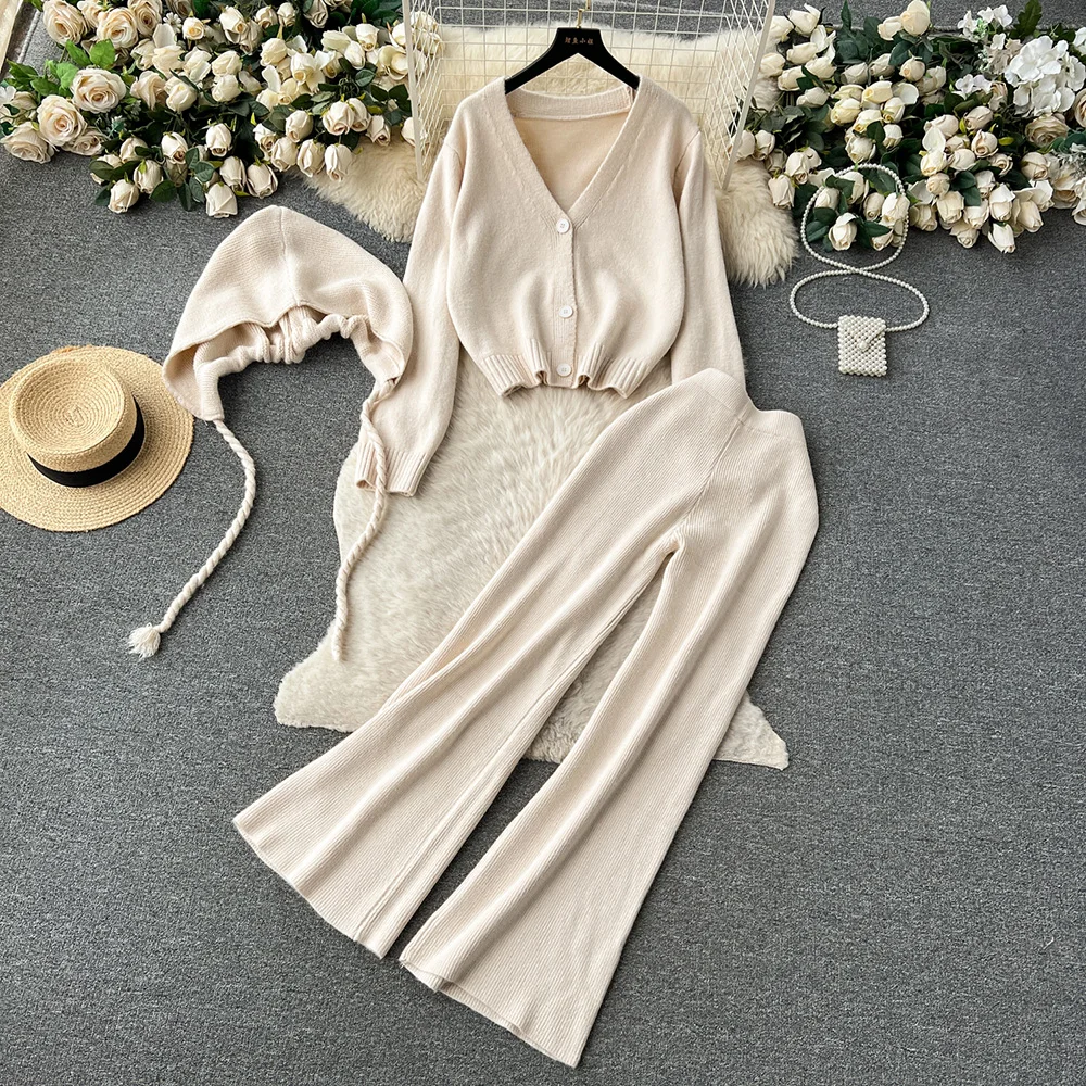 Croysier Casual Knitted Two Piece Set Women Outfit 2023 Hooded Loose Cardigan Sweater And High Waist Pants Winter Matching Sets
Croysier Casual Knitted Two Piece Set Women Outfit 2023 Hooded Loose Cardigan Sweater And High Waist Pants Winter Matching Sets