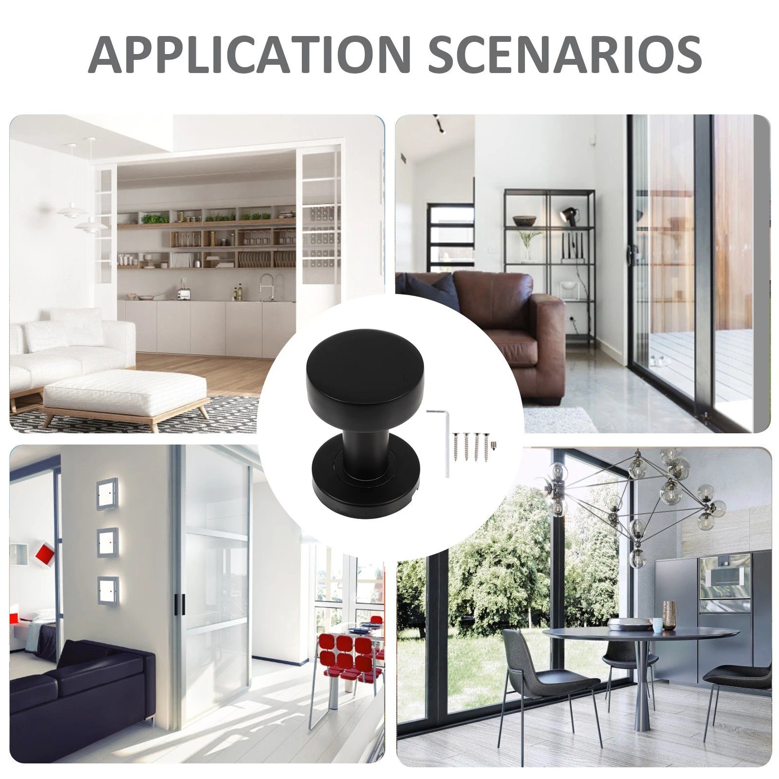 Bedrooms Hidden Door Lock Locking Knob Keyless Security Black Stainless Steel Interior
Bedrooms Hidden Door Lock Locking Knob Keyless Security Black Stainless Steel Interior