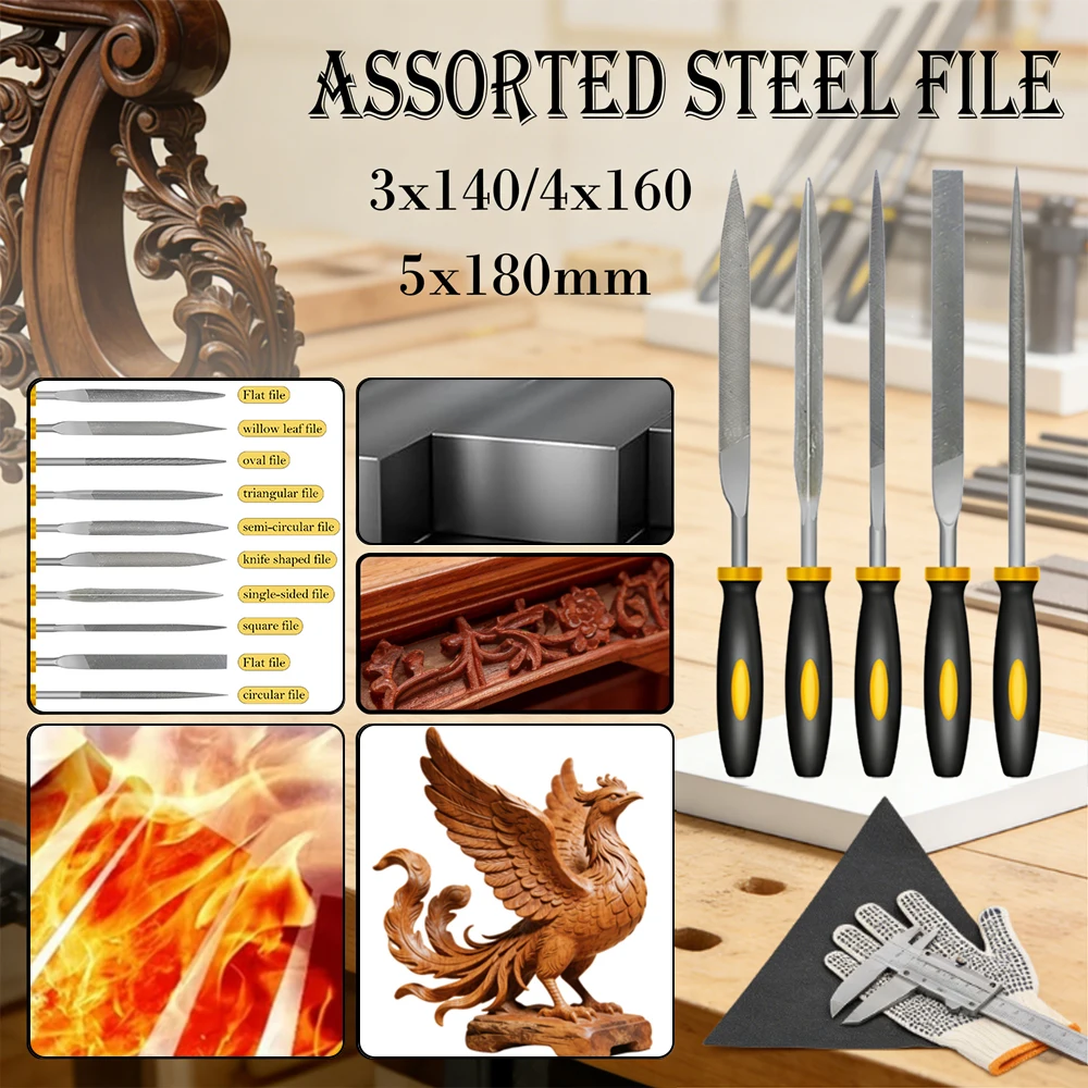 Набор из 10 различных форм напильников для рукоделия, ручные напильники из легированной стали для обработки дерева, металла, пластика, незаменимый набор инструментов для мастерской
Набор из 10 различных форм напильников для рукоделия, ручные напильники из легированной стали для обработки дерева, металла, пластика, незаменимый набор инструментов для мастерской 