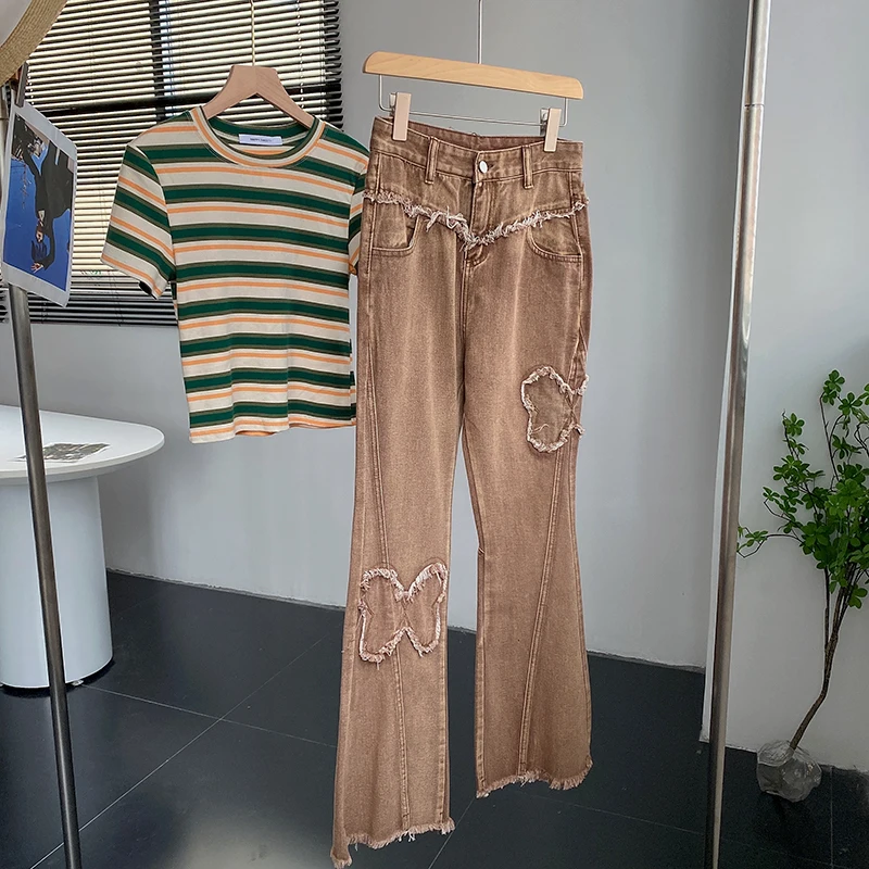 Korean Version of Trendy Raw Edge Straight Leg Wide Leg Coffee Denim Jeans with Retro and Versatile Pants In Fashion
Korean Version of Trendy Raw Edge Straight Leg Wide Leg Coffee Denim Jeans with Retro and Versatile Pants In Fashion
