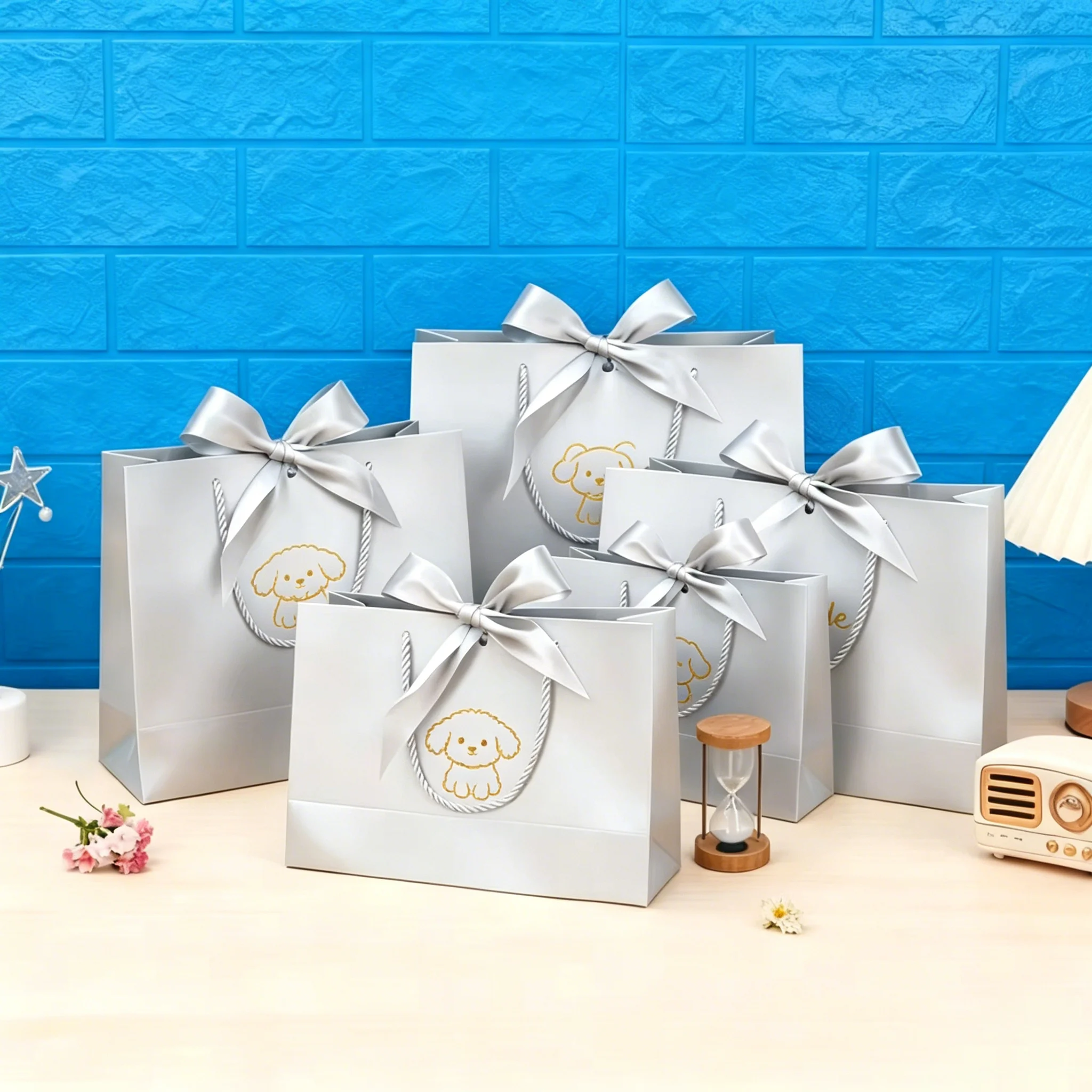 100Pack Paper Jewelry Gift Packaging Bag with Bow Ribbon Handles Custom Logo Shopping Thanksgiving Wedding Bridesmaid Gift Bags
100Pack Paper Jewelry Gift Packaging Bag with Bow Ribbon Handles Custom Logo Shopping Thanksgiving Wedding Bridesmaid Gift Bags