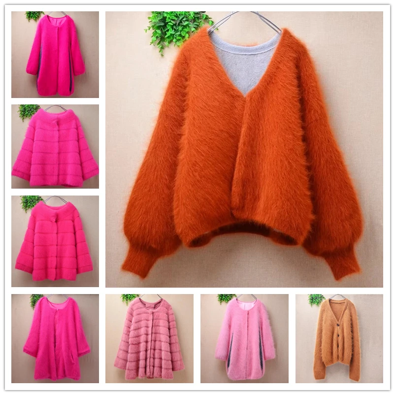 Ladies Women Autumn Winter Clothing Pull Rose Hairy Mink Cashmere Knitted Three Quarter Sleeves Slim Cardigans Sweater Jacket
Ladies Women Autumn Winter Clothing Pull Rose Hairy Mink Cashmere Knitted Three Quarter Sleeves Slim Cardigans Sweater Jacket