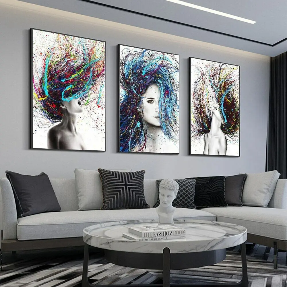 Colored Hair Woman Abstract Print Art Canvas Poster for Living Room Decoration Home Wall Decor Picture
Colored Hair Woman Abstract Print Art Canvas Poster for Living Room Decoration Home Wall Decor Picture