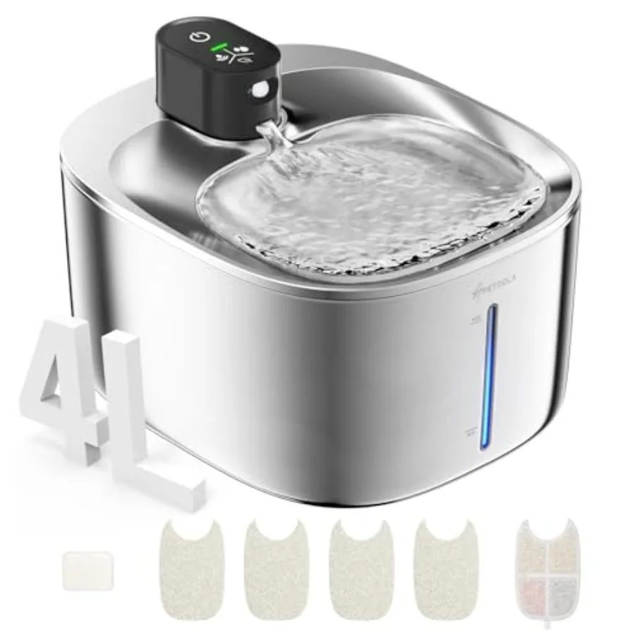 Wireless Cat Water Fountain Stainless Steel135floz/4L Battery Operated Automatic Pet Fountain Cordless Cat Water Dispenser Pet
Wireless Cat Water Fountain Stainless Steel135floz/4L Battery Operated Automatic Pet Fountain Cordless Cat Water Dispenser Pet