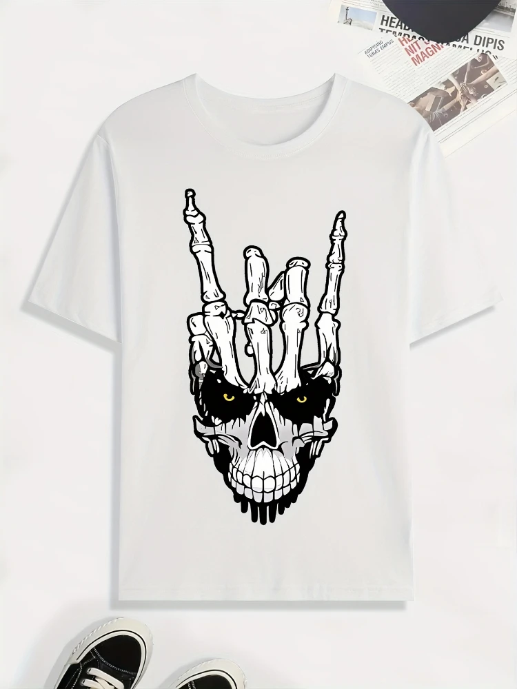 Skull Hand pattern design -100% cotton summer O-neck short sleeve casual printed T-shirt.
Skull Hand pattern design -100% cotton summer O-neck short sleeve casual printed T-shirt.