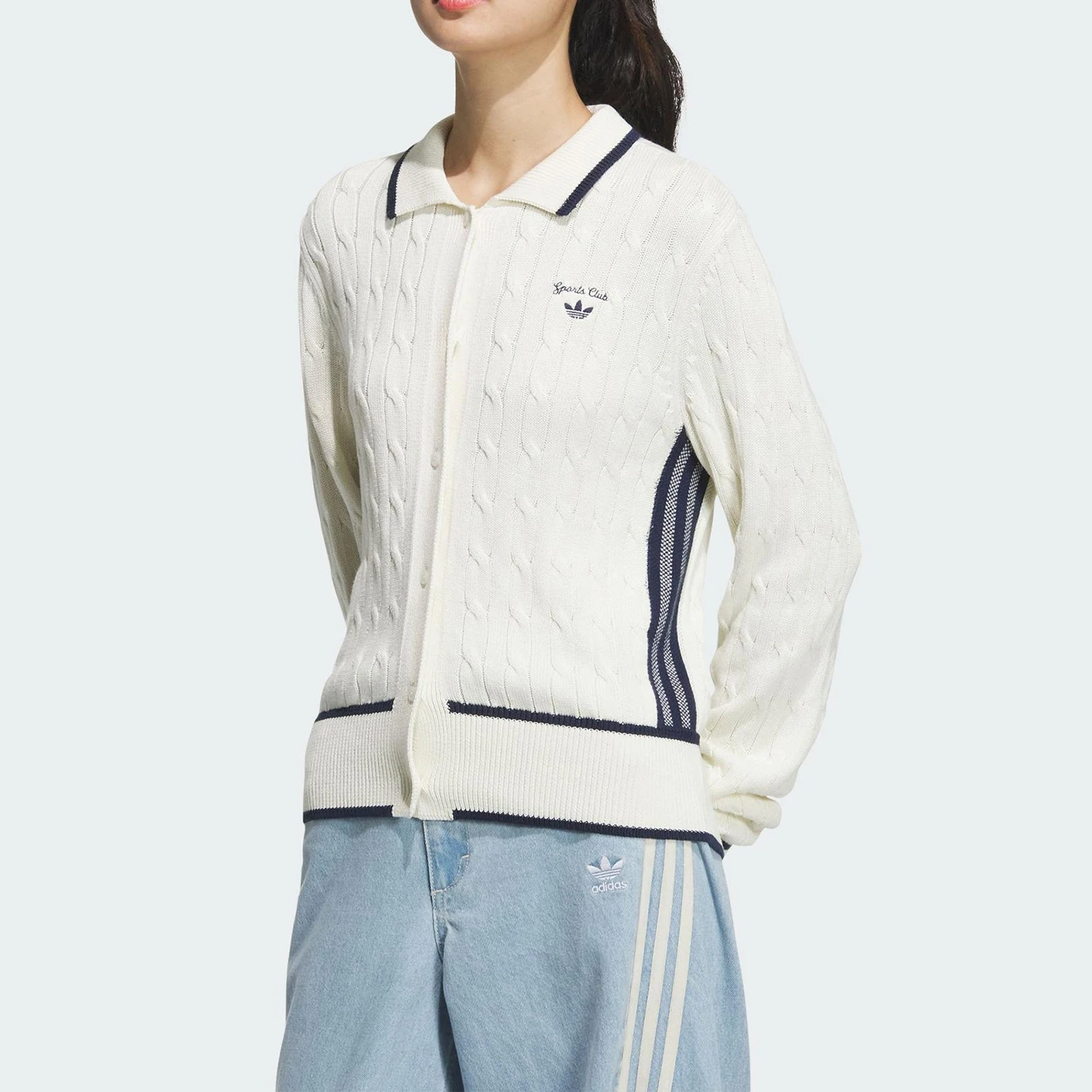 Adidas genuine Three Stripes Women's Knit Thermal Collared Jacket JM8017
Adidas genuine Three Stripes Women's Knit Thermal Collared Jacket JM8017