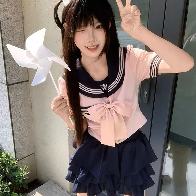 Pink JK Uniform South Korea College Sailor Fuku Set Japan School Student Sailor Outfit Cosplay Seifuku Costume for Women
Pink JK Uniform South Korea College Sailor Fuku Set Japan School Student Sailor Outfit Cosplay Seifuku Costume for Women
