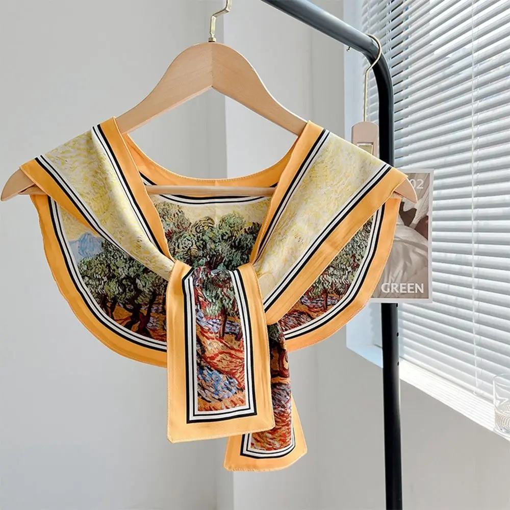 All-match Fashion Clothing Accessories Bow Small Shawls Fake Collar Silk Scarf Printed Scarf Female Shawl Korean Style Scarves
All-match Fashion Clothing Accessories Bow Small Shawls Fake Collar Silk Scarf Printed Scarf Female Shawl Korean Style Scarves