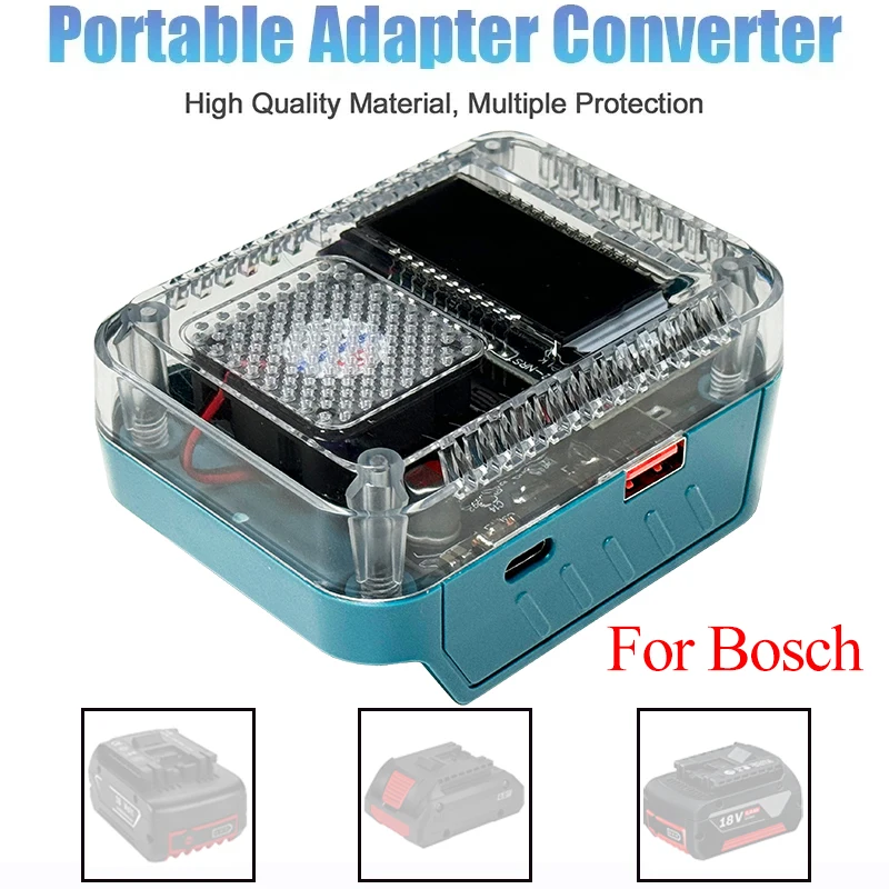 BAT618 BAT618G Lithium Battery Fast Charger Adapter Converter For Bosch 18V Li-ion Battery USB Type C Power Bank 1018K AL1820CV
BAT618 BAT618G Lithium Battery Fast Charger Adapter Converter For Bosch 18V Li-ion Battery USB Type C Power Bank 1018K AL1820CV