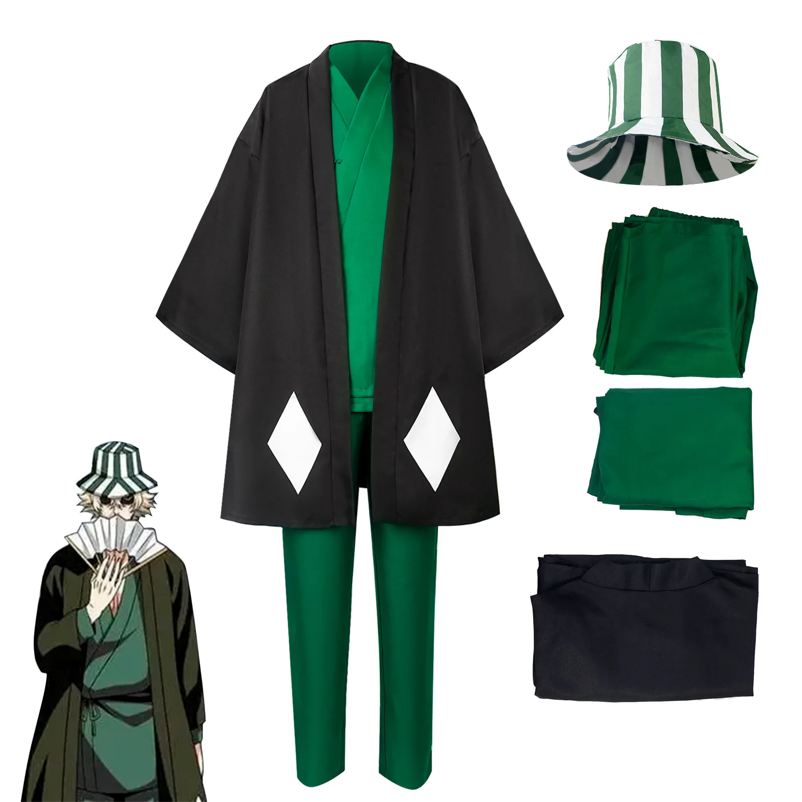 Anime Death Cos Character Urahara Kisuke Costume Cosplay Halloween Kimono Animated Roaming Costume for Adult
Anime Death Cos Character Urahara Kisuke Costume Cosplay Halloween Kimono Animated Roaming Costume for Adult