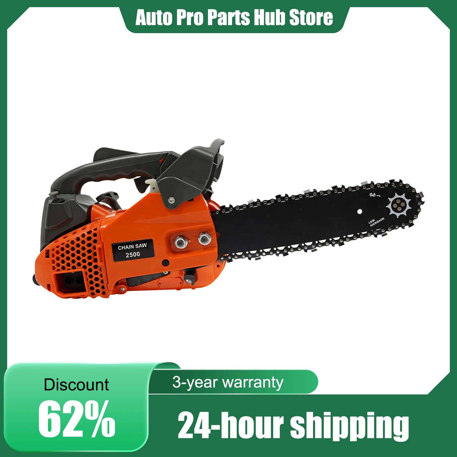 Gasoline Chain Saw, 12 Inch 25.4CC, Gas Top Handle Chainsaw, 2-Stroke Engine, High Power Wood Cutting, Logging, Firewood Tool
Gasoline Chain Saw, 12 Inch 25.4CC, Gas Top Handle Chainsaw, 2-Stroke Engine, High Power Wood Cutting, Logging, Firewood Tool