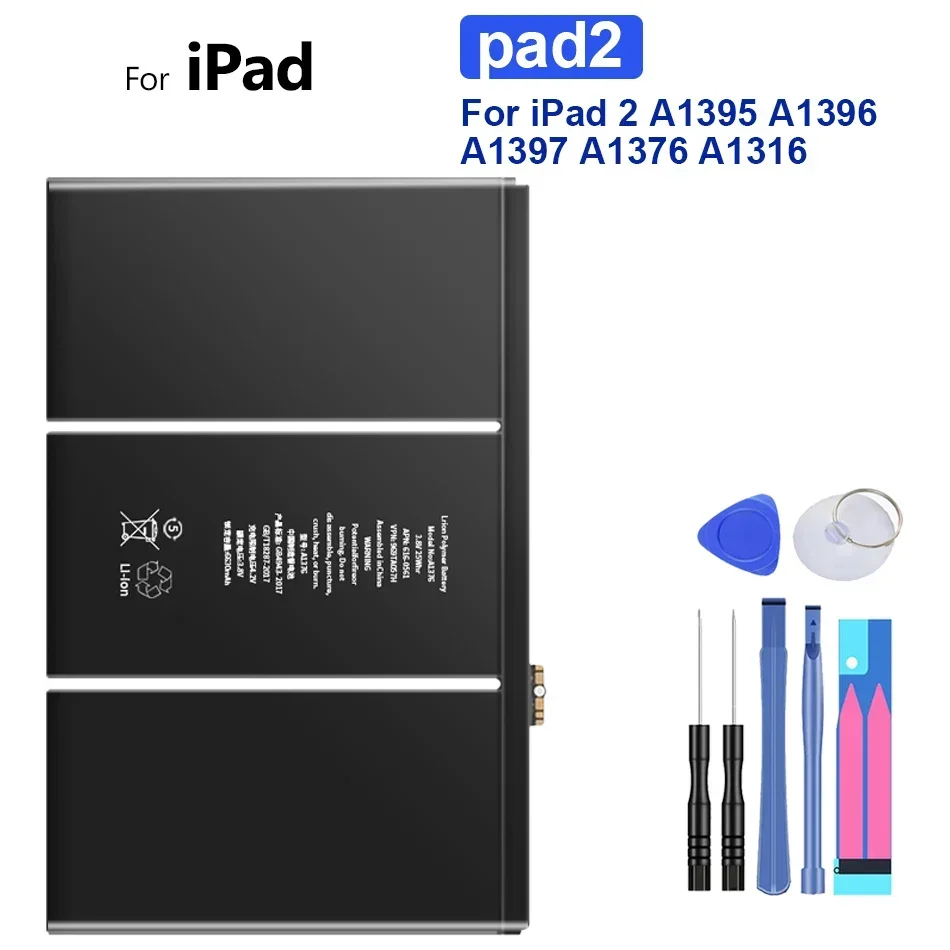 Аккумулятор для планшета 6930 мАч для Apple iPad 2 iPad2 A1395 A1396 A1397 A1376 A1316
Аккумулятор для планшета 6930 мАч для Apple iPad 2 iPad2 A1395 A1396 A1397 A1376 A1316