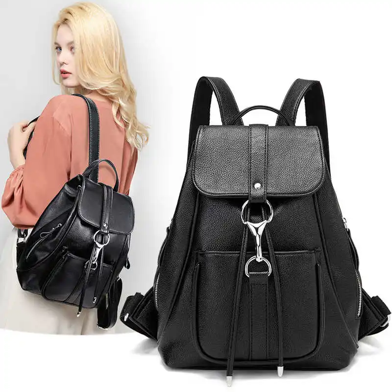 Leather Cowhide Women's Backpack Large Capacity Casual Travel Bag Fashionable Versatile Soft Leather British Style Backpack
Leather Cowhide Women's Backpack Large Capacity Casual Travel Bag Fashionable Versatile Soft Leather British Style Backpack