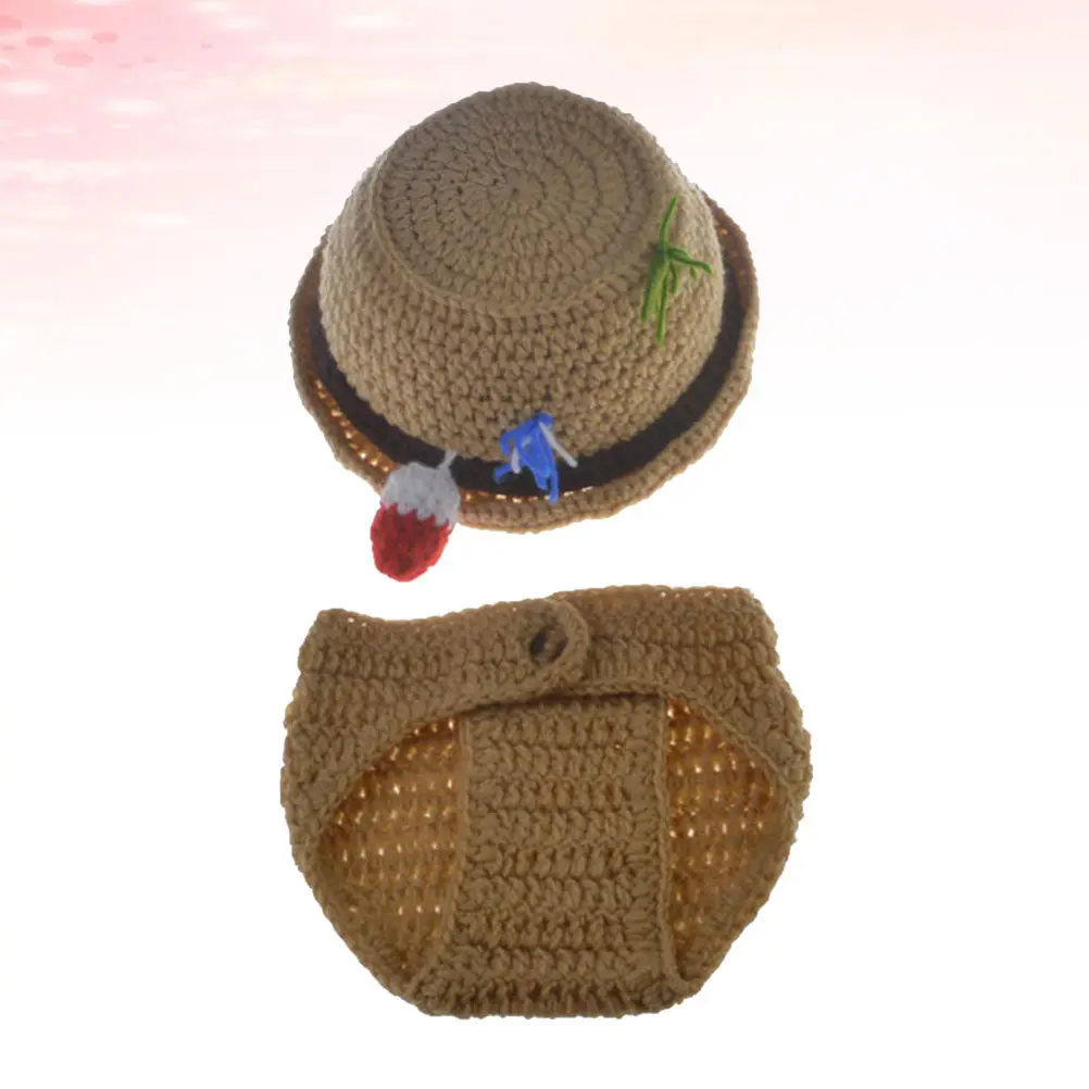 2pcs Baby Photo Props Set Knitted Fisherman Hat Newborn Photography Costume Unisex Infant Clothing For Baby Shower Gift Stretchy
2pcs Baby Photo Props Set Knitted Fisherman Hat Newborn Photography Costume Unisex Infant Clothing For Baby Shower Gift Stretchy