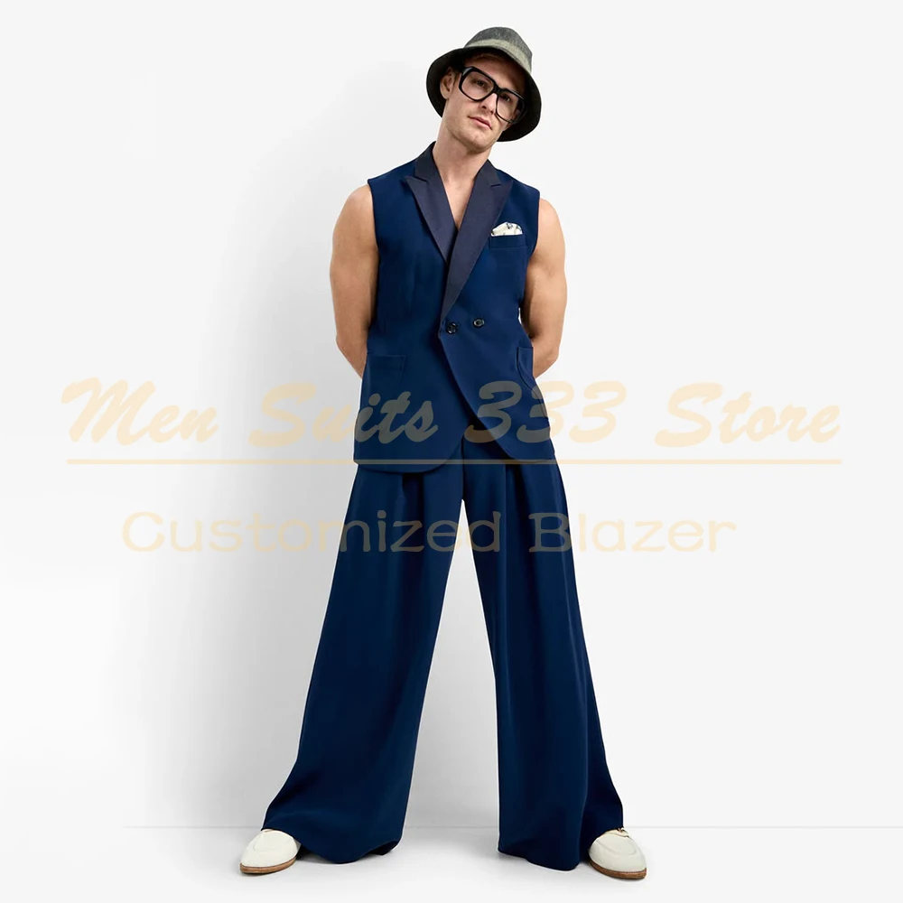Bespoke Men's Suits 2 Piece Double Breasted Peak Lapel Waistcoat Elegant Daily Sleeveless Blazer Jacket With Pants Costume Homme
Bespoke Men's Suits 2 Piece Double Breasted Peak Lapel Waistcoat Elegant Daily Sleeveless Blazer Jacket With Pants Costume Homme