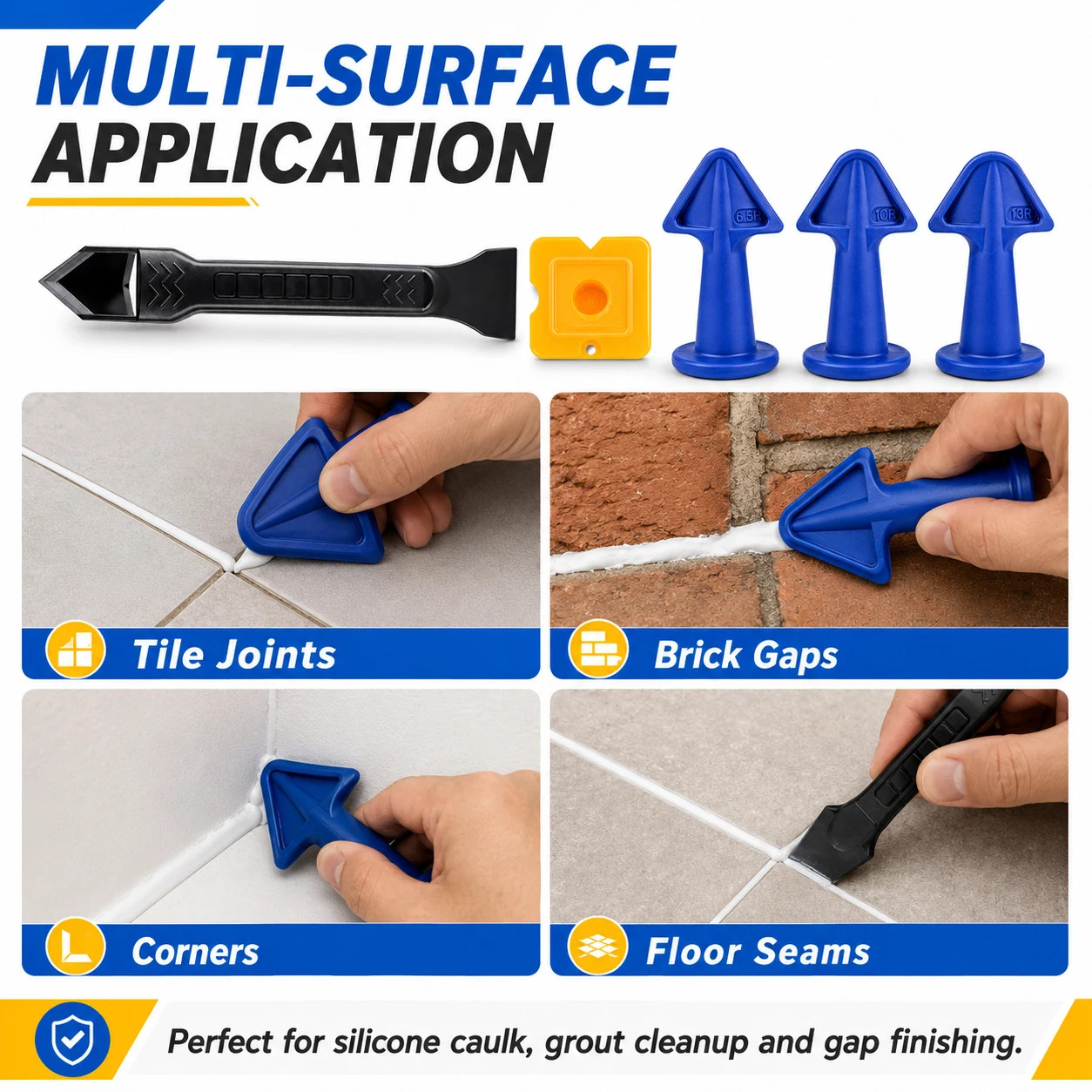 1Set Multi-Purpose Caulk Tool, Silicone Sealant Remover & Finisher, Grout Scraper for Floor Mould, Home Repair Hand Kit
1Set Multi-Purpose Caulk Tool, Silicone Sealant Remover & Finisher, Grout Scraper for Floor Mould, Home Repair Hand Kit