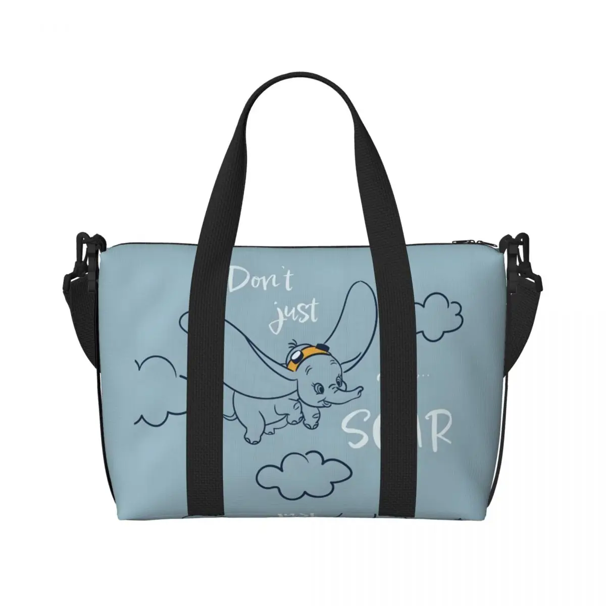 Custom Dumbo Cartoon Tote Bag for Women Big Capacity Cute Elephant Beach Gym Travel Bags
Custom Dumbo Cartoon Tote Bag for Women Big Capacity Cute Elephant Beach Gym Travel Bags